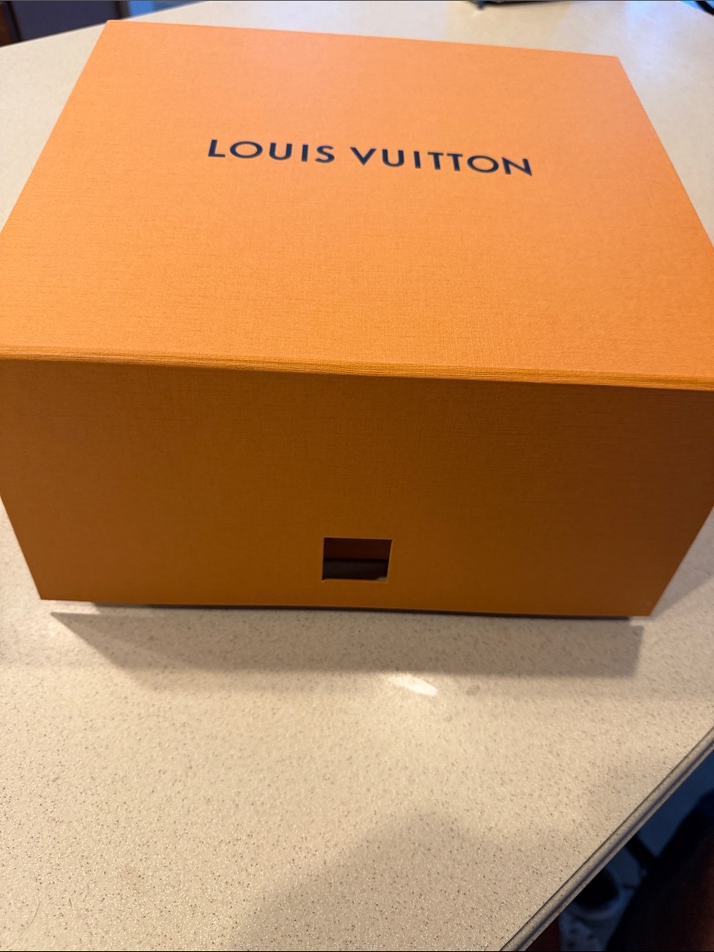 Louis Vuitton Orange Branded Storage Chest